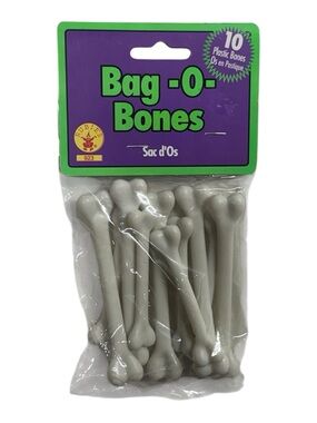 Rubie’s brand bag o bones brand new in package never opened comes with 10 bones!